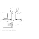 Modul 11 - Waschbecken-/Kühlschrankkombi (Becken rechts)
