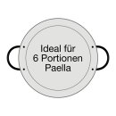 Paella-Pfanne Stahl poliert Ø 34 cm